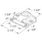 Prime-Line Sash Lock, 1-3/4 and 1-1/2in Hole Centers, Fits Single/Double Hung Wood Windows F 2527 - alternate 2